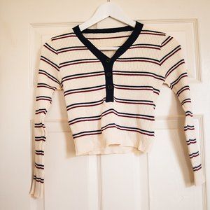 Striped Crop top longsleeve from Korea